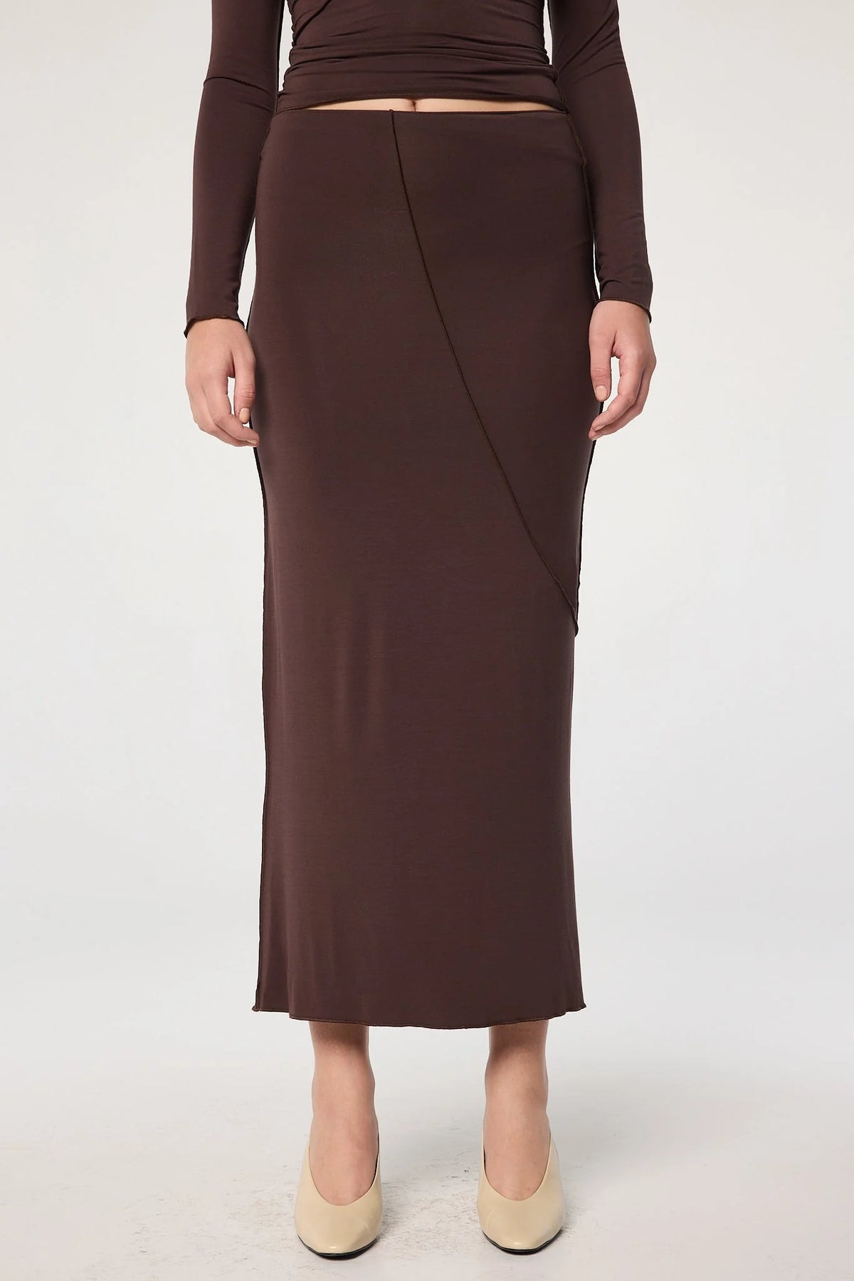 Vanna Maxi Skirt | Chocolate