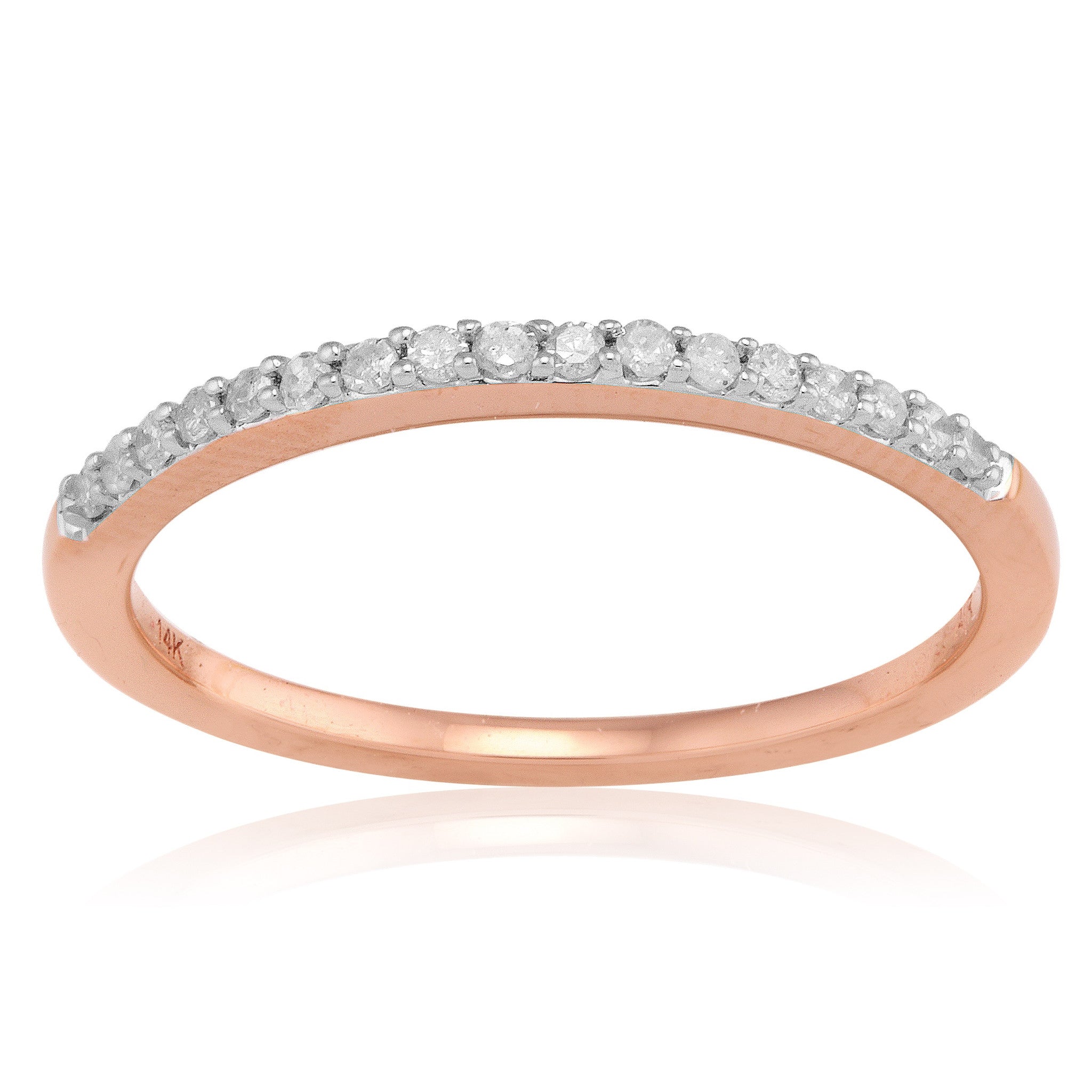 Pave Band Ring - Rose Gold