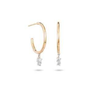 Adina Reyter 2 Diamond Charm Hoops