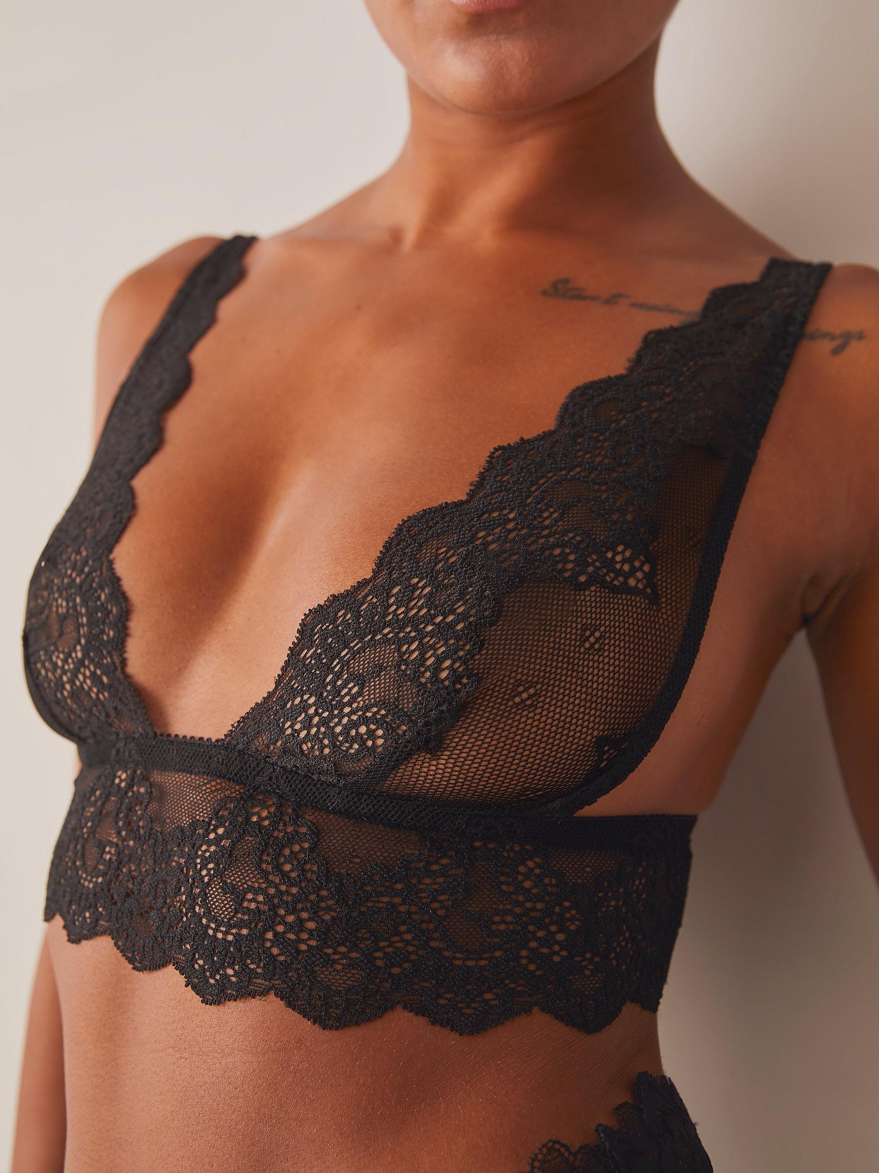Only Hearts So Fine Sheer Lace Bralette