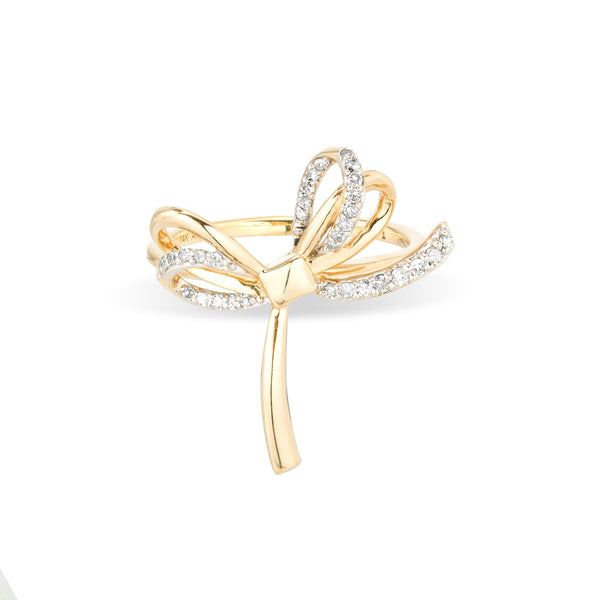 Adina Reyter Open Large Pavé Bow Ring