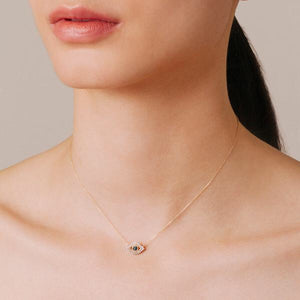 Adina Reyter Tiny Pave Evil Eye Necklace