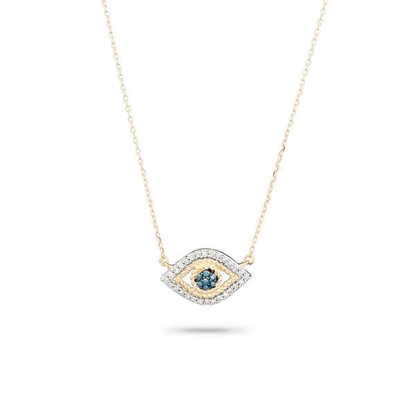 Adina Reyter Tiny Pave Evil Eye Necklace